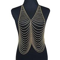 gold plated body chain party daily casual 1pc christmas gifts