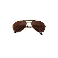 Gold Aviator Sunglasses