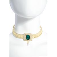 Gold Changeable Stone Choker Necklace