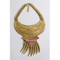 Gold Multi Plate Statement Necklace
