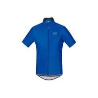 Gore Bike Wear Power Windstopper Softshell Short Sleeve Jersey | Blue - M