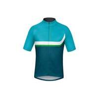 gore bike wear power trail short sleeve jersey blue s