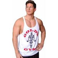 golds gym muscle joe premium stringer tank xl white