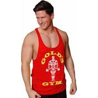 golds gym muscle joe premium stringer tank xl red