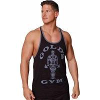 Gold\'s Gym Muscle Joe Contrast Stringer Tank Medium Black/Arctic