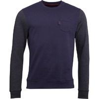 Gotcha Mens Pocket Contrast Sleeve Sweat Navy