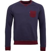 Gotcha Mens Contrast Pocket Sweat Navy