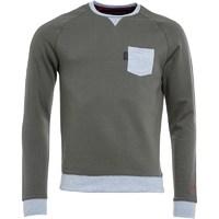 Gotcha Mens Contrast Pocket Sweat Solid Grey