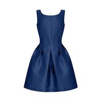 Goddiva Sleeveless Skater Dress in Navy