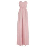 Goddiva Embellished Bandeau Chiffon Maxi Dress in Pink