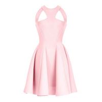 Goddiva Cut Out Skater Dress in Pink