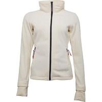 gotcha womens zip thru fleece cream