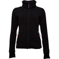 gotcha womens zip thru fleece black