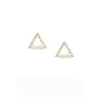 Gold Triangle Earrings