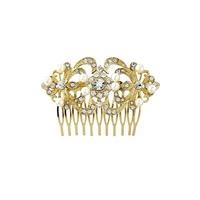 gold deco hair comb