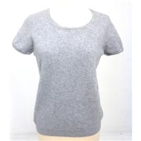 Gobi Size 6 High Quality Soft and Luxurious Pure Cashmere Short Sleeved Grey Jumper