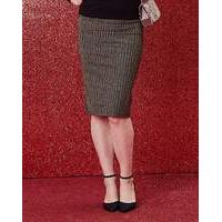 Gold Stripe Metallic Tube Skirt