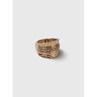 Gold Texture Stretch Ring, Gold