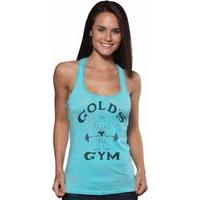 golds gym womens classic joe burnout tank small tahiti blue