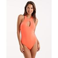 Goddess Keyhole Maillot - Nectarine