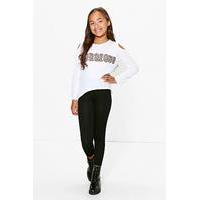 Gorgeous Cold Shoulder Tee And Legging Set - ivory