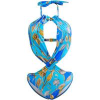 gottex one piece trikini blue and gold swimsuit capri womens swimsuits ...