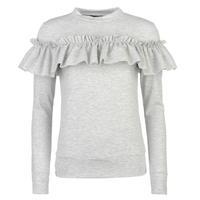 golddigga frill crew sweater ladies