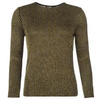 golddigga lurex knitted jumper ladies