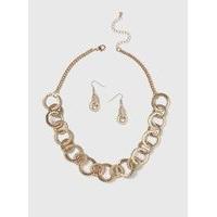 Gold Link Jewellery Set, Gold