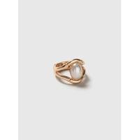 gold pearl stretch ring gold