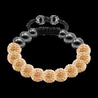 Gold Crystal & Magnetite 10mm Bracelet