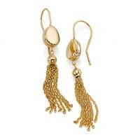 gold tassel drop earrings