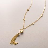 Gold Tassel Necklace