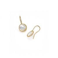 Gold & Mother­of­pearl Drop Earrings