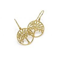 gold tree of life drop earrings