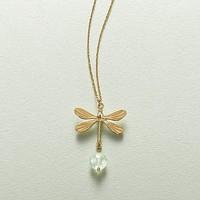 Gold Dragonfly Pendant