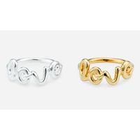 Gold or Silver-Coloured Love Ring