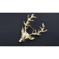 Gold Plated Deer Antler Brooches