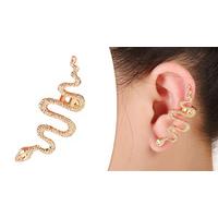 golden snake cuff earring