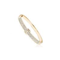 gold plated crystal bangle