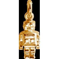 Gold Robot Charm