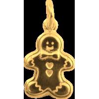 Gold Gingerbread Man Charm