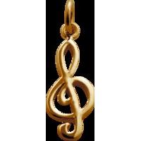 gold treble clef charm