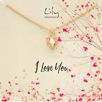 Gold Fox Necklace with \'I Love You\' Message