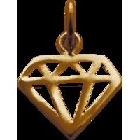 Gold Geometric Diamond Charm