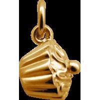 Gold Cupcake Charm