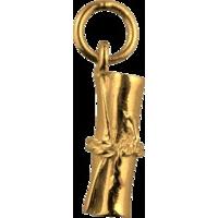 Gold Scroll Graduation Charm