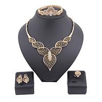 gold plated fashion romantic heart lineincluding necklace earring brac ...