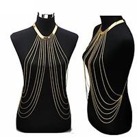 Gold Plated Sexy Bikini Body Chain Party / Daily / Casual 1pc