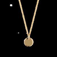 Gold Vermeil Engraveable Coin Disc Pendant